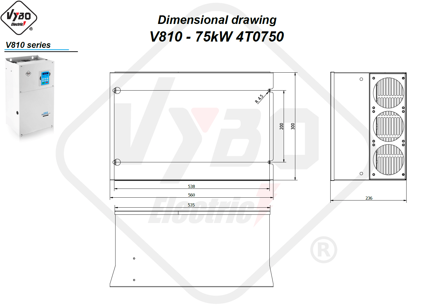 dimensional drawing V810 4T0750