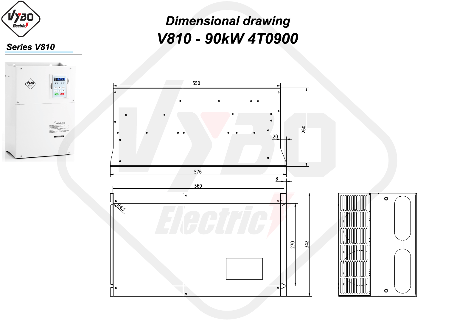 dimensional drawing V810 4T0900