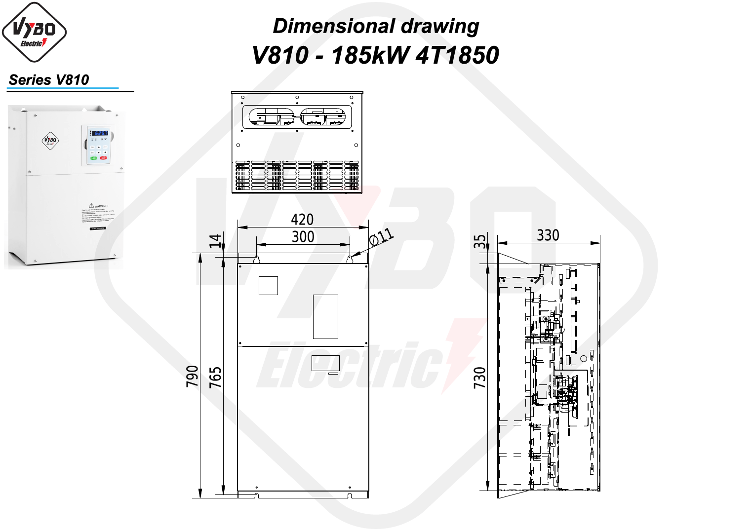 dimensional drawing V810 4T1850