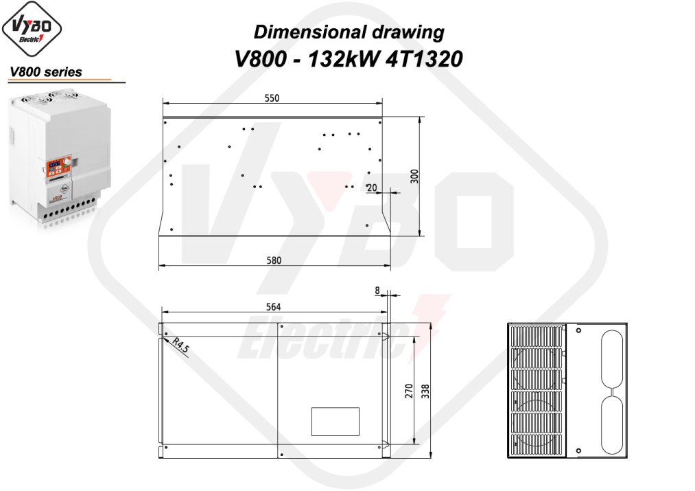 Dimensional drawing V800 4T1320