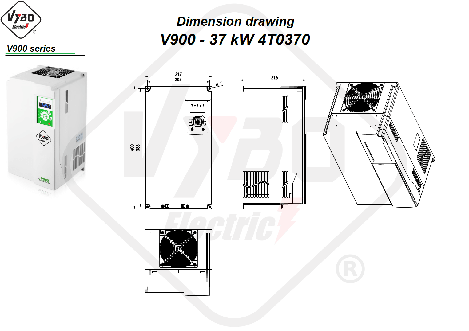 Dimensional drawing V900 4T0370