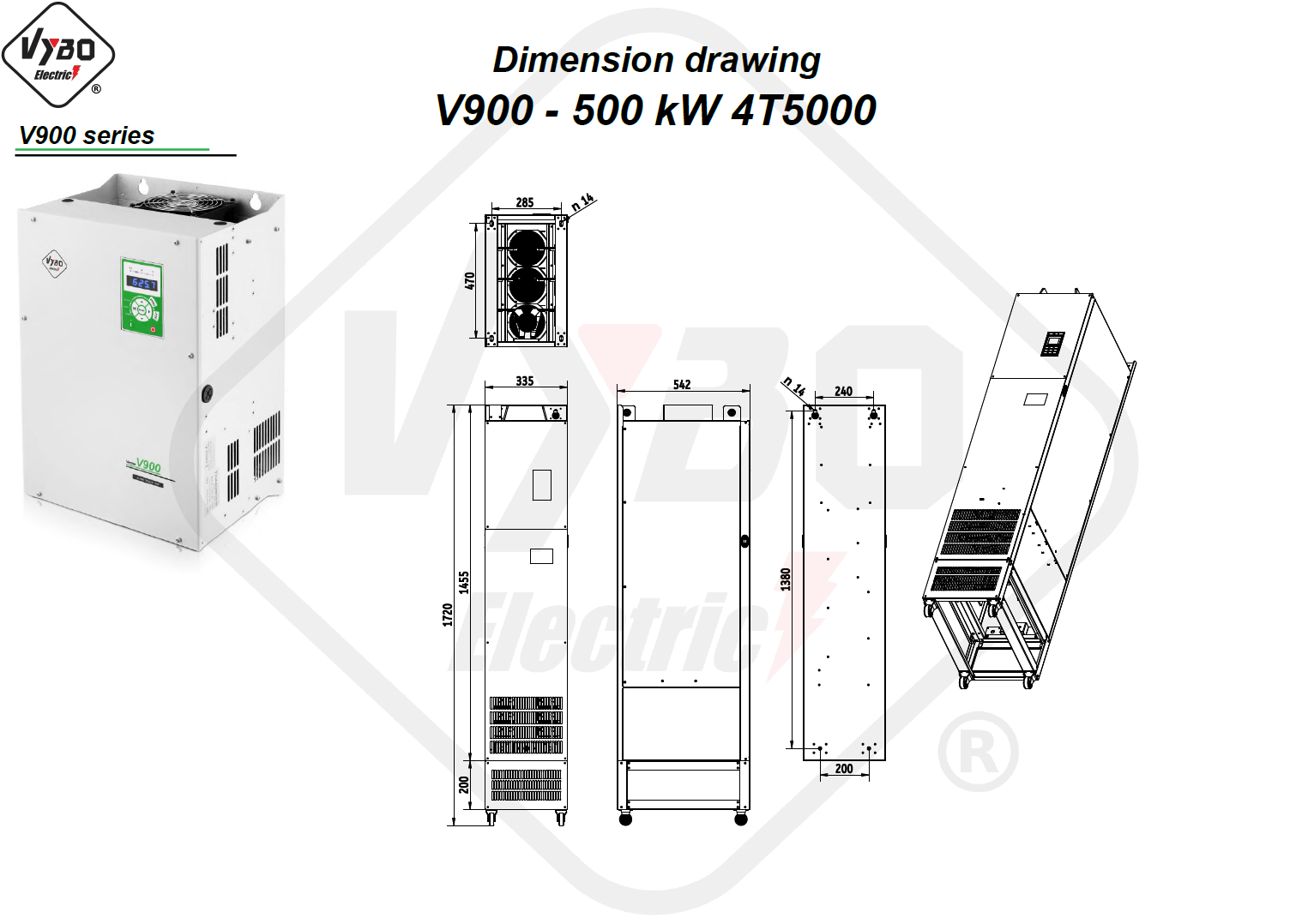 Dimensional drawing V900 4T5000